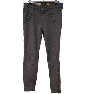 Pilcro By Anthropologie Jeans Size 28 Denim Pockets Fit Zerif Zip Moto Ankle